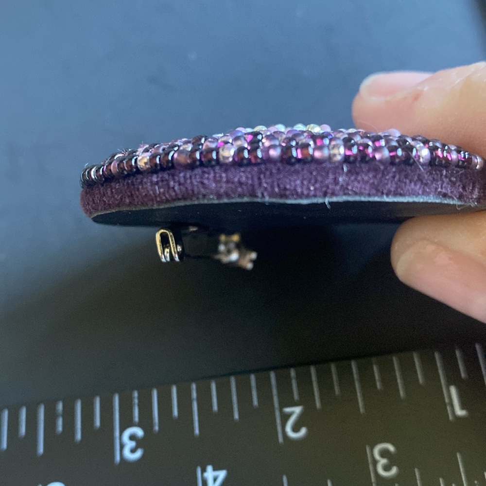 Purple Beaded Circular Accessory - Picture 5 of 5